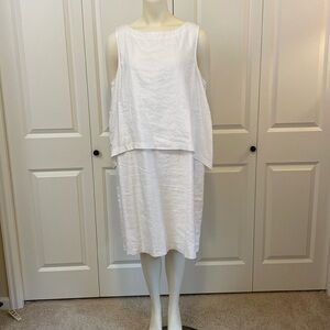 J.Jill Pure Jill White Linen Dress XL NWT